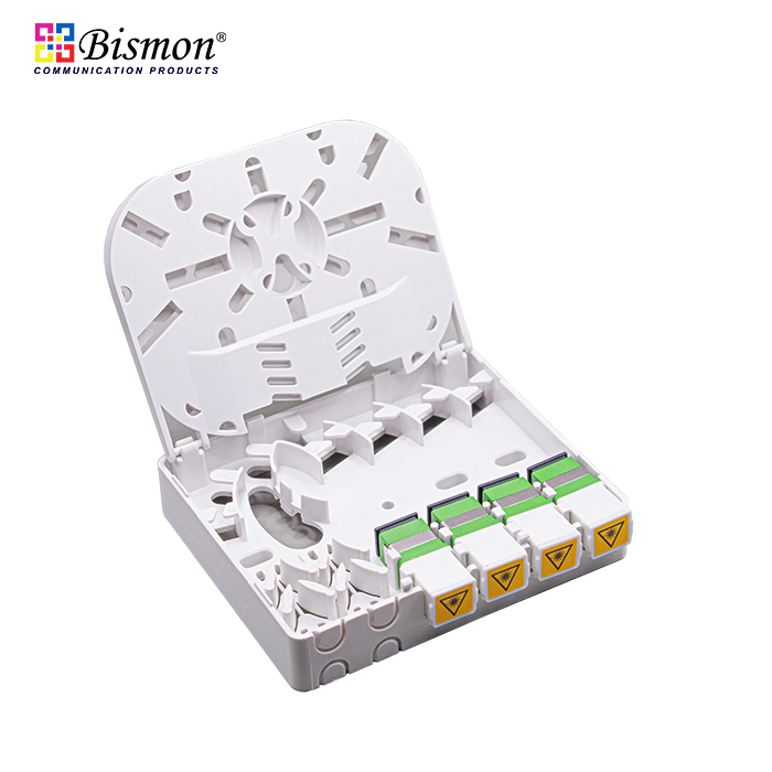 กล่องเก็บสาย fiber optic 4 Ports Optical Fiber Socket FTTx Box  (กล่องเปล่า)